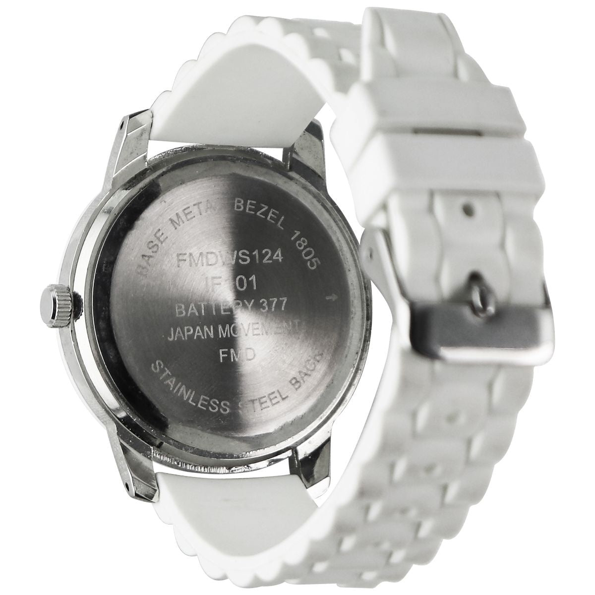 Folio Women's Casual Sport Watch with Textured Strap (FMDWS124) - White Watches - Wristwatches Unbranded    - Simple Cell Bulk Wholesale Pricing - USA Seller