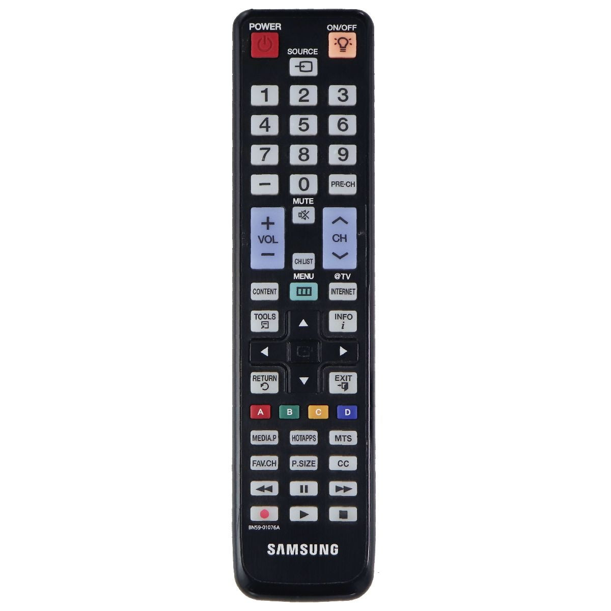 Samsung Remote Control (BN59-01076A) for Select Samsung TVs - Black TV, Video & Audio Accessories - Remote Controls Samsung    - Simple Cell Bulk Wholesale Pricing - USA Seller