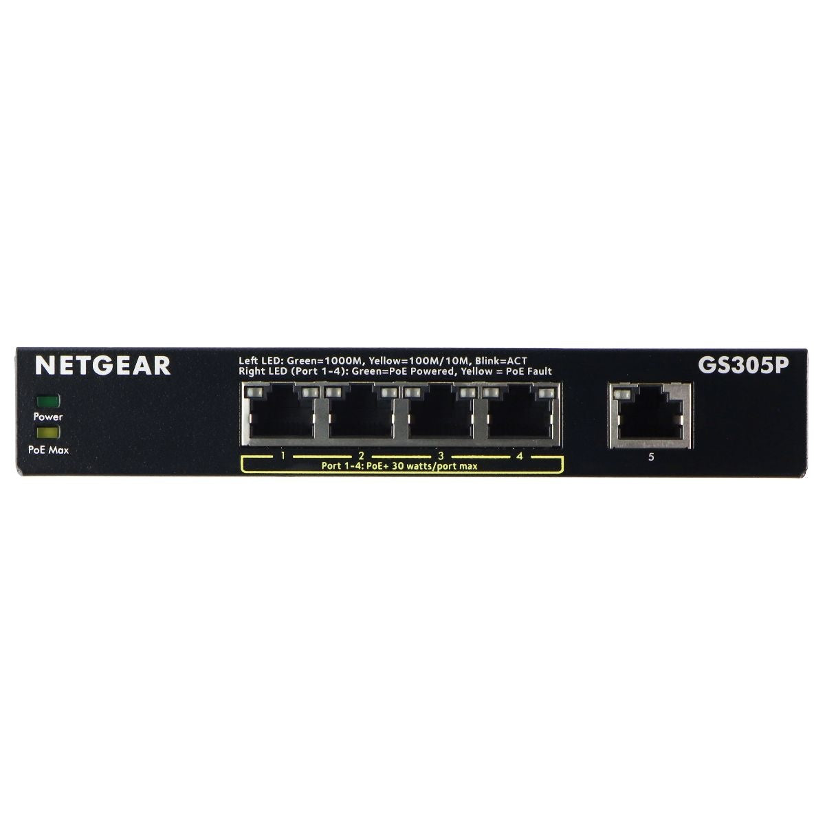 NETGEAR 5-Port Gigabit Ethernet PoE Switch (GS305Pv2) - Black Video Production & Editing - Switchers & Routers Netgear    - Simple Cell Bulk Wholesale Pricing - USA Seller