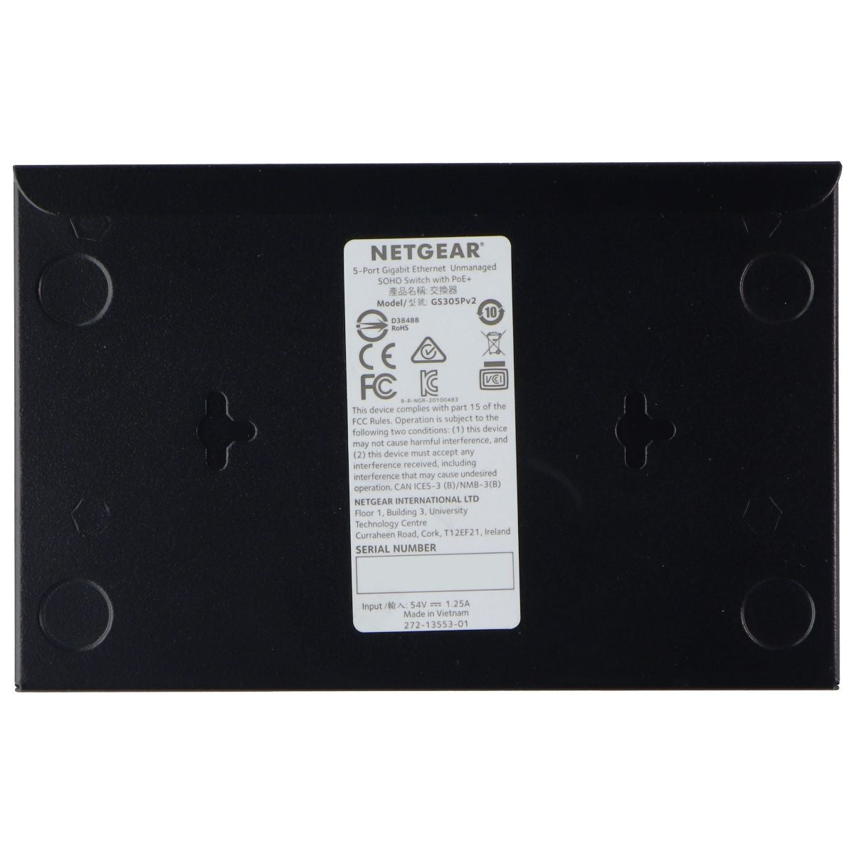 NETGEAR 5-Port Gigabit Ethernet PoE Switch (GS305Pv2) - Black Video Production & Editing - Switchers & Routers Netgear    - Simple Cell Bulk Wholesale Pricing - USA Seller