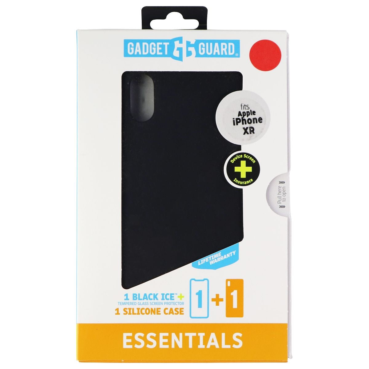 Gadget Guard Essentials Glass Protector + Silicone Case for iPhone XR - Black Cell Phone - Cases, Covers & Skins Gadget Guard    - Simple Cell Bulk Wholesale Pricing - USA Seller