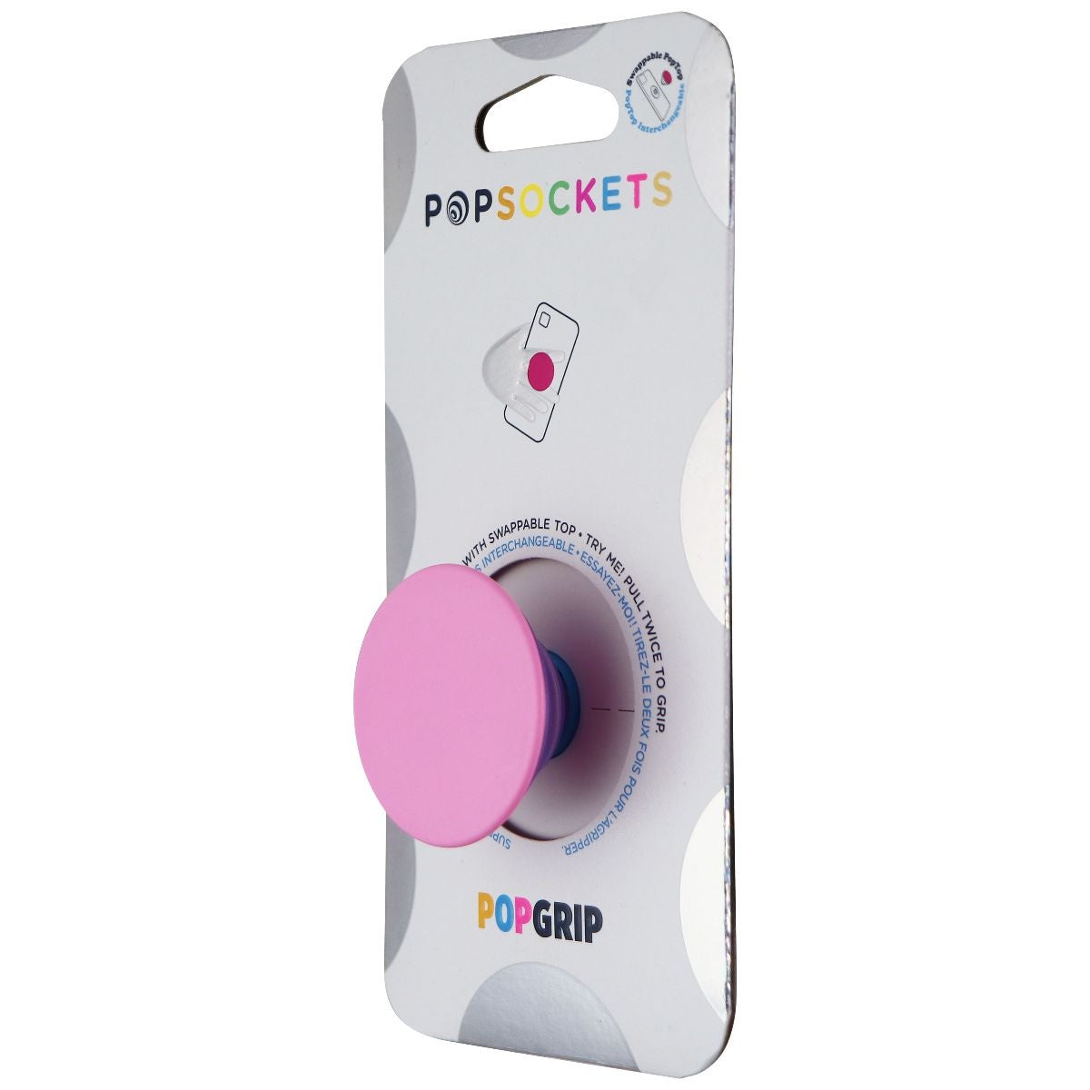 PopSockets Swappable PopGrip Phone Grip and Phone Stand - Colorblock Pink Cell Phone - Mounts & Holders PopSockets    - Simple Cell Bulk Wholesale Pricing - USA Seller
