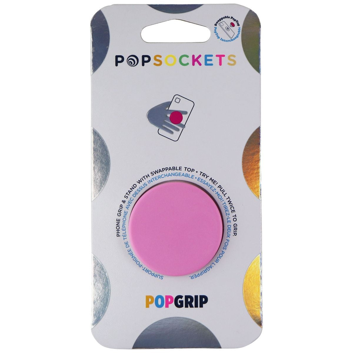 PopSockets Swappable PopGrip Phone Grip and Phone Stand - Colorblock Pink Cell Phone - Mounts & Holders PopSockets    - Simple Cell Bulk Wholesale Pricing - USA Seller