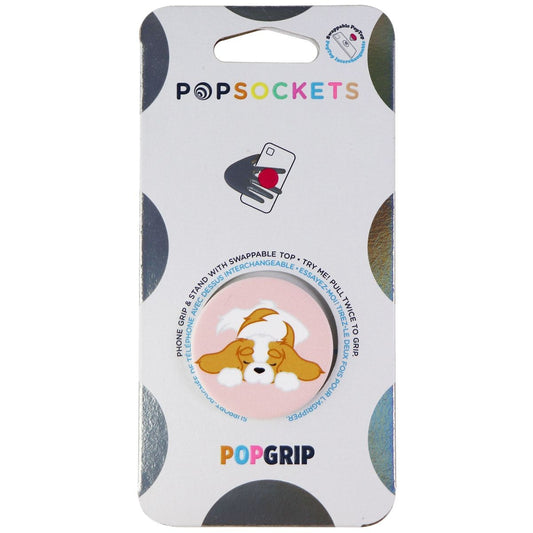 PopSockets PopGrip Stand and Grip with Swappable Top - Pupper Napper Cell Phone - Mounts & Holders PopSockets    - Simple Cell Bulk Wholesale Pricing - USA Seller
