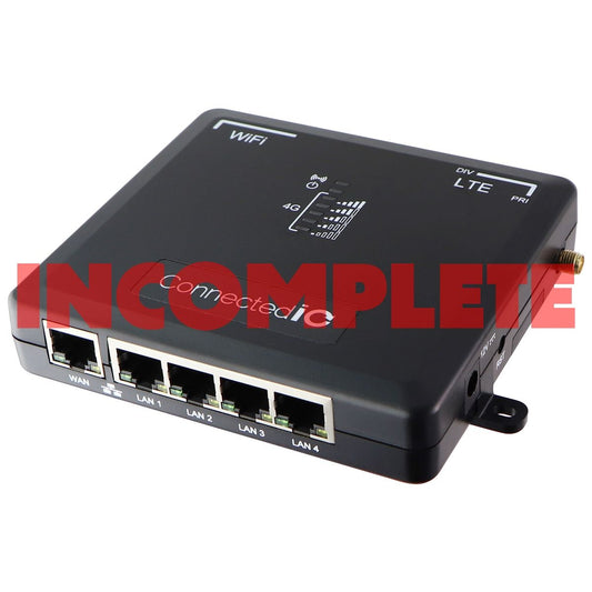 Connected IO M2M (2.4-GHz) 4G LTE Router - Black (ER2500T-VZ-CAT1) Networking - Wireless Wi-Fi Routers Connected IO    - Simple Cell Bulk Wholesale Pricing - USA Seller