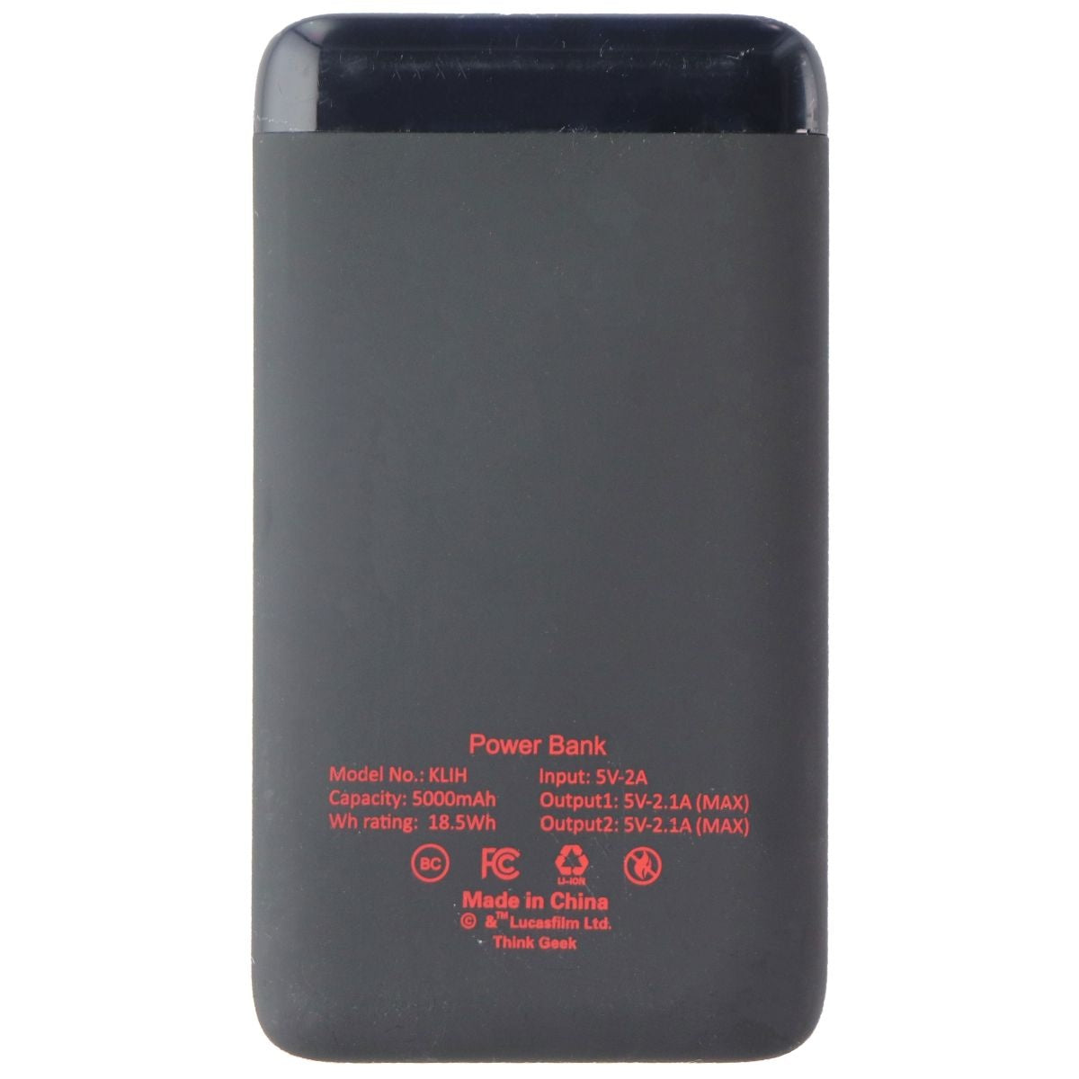 Think Geek (5,000mAh) Dual USB Power Bank - Black / Star Wars Death Star Cell Phone - Chargers & Cradles THINK GEEK    - Simple Cell Bulk Wholesale Pricing - USA Seller