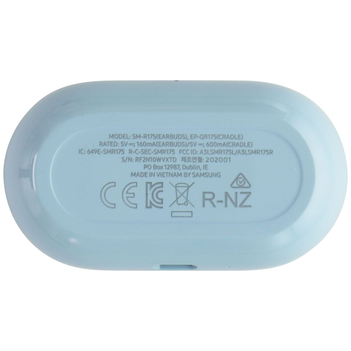 Samsung Charging Cradle Dock Case for Galaxy (Buds+) - Cloud Blue (EP-QR175) Cell Phone - Cases, Covers & Skins Samsung    - Simple Cell Bulk Wholesale Pricing - USA Seller