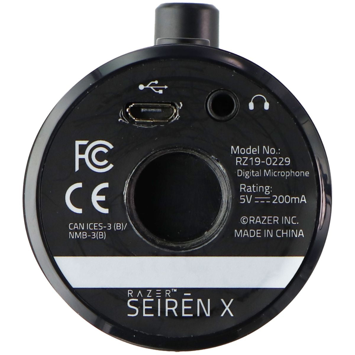 Razer Seiren X USB Streaming Microphone: Professional Grade - Classic Black Digital Camera - Microphones Razer    - Simple Cell Bulk Wholesale Pricing - USA Seller