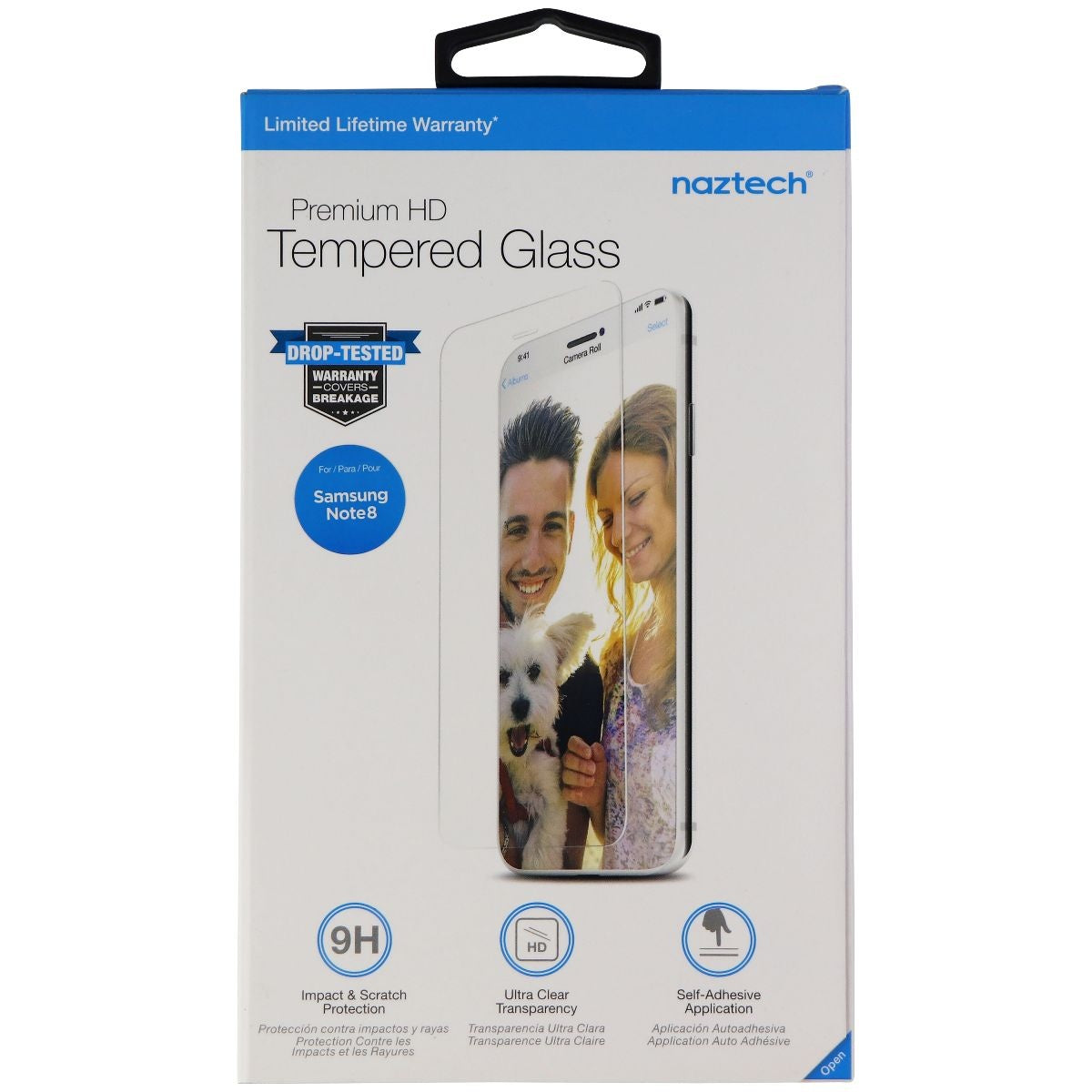 Naztech Premium HD Tempered Glass for Samsung Galaxy Note8 - Clear Cell Phone - Screen Protectors Naztech    - Simple Cell Bulk Wholesale Pricing - USA Seller