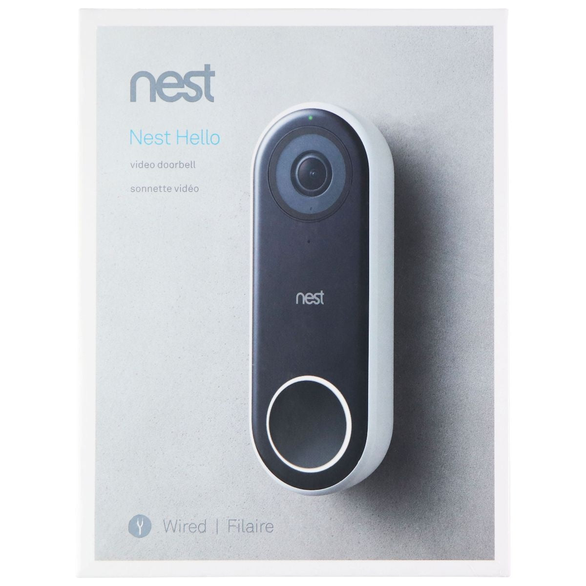 Nest Hello Video Doorbell - Wired - White/Black (A0077) Home Improvement - Other Home Improvement Nest    - Simple Cell Bulk Wholesale Pricing - USA Seller