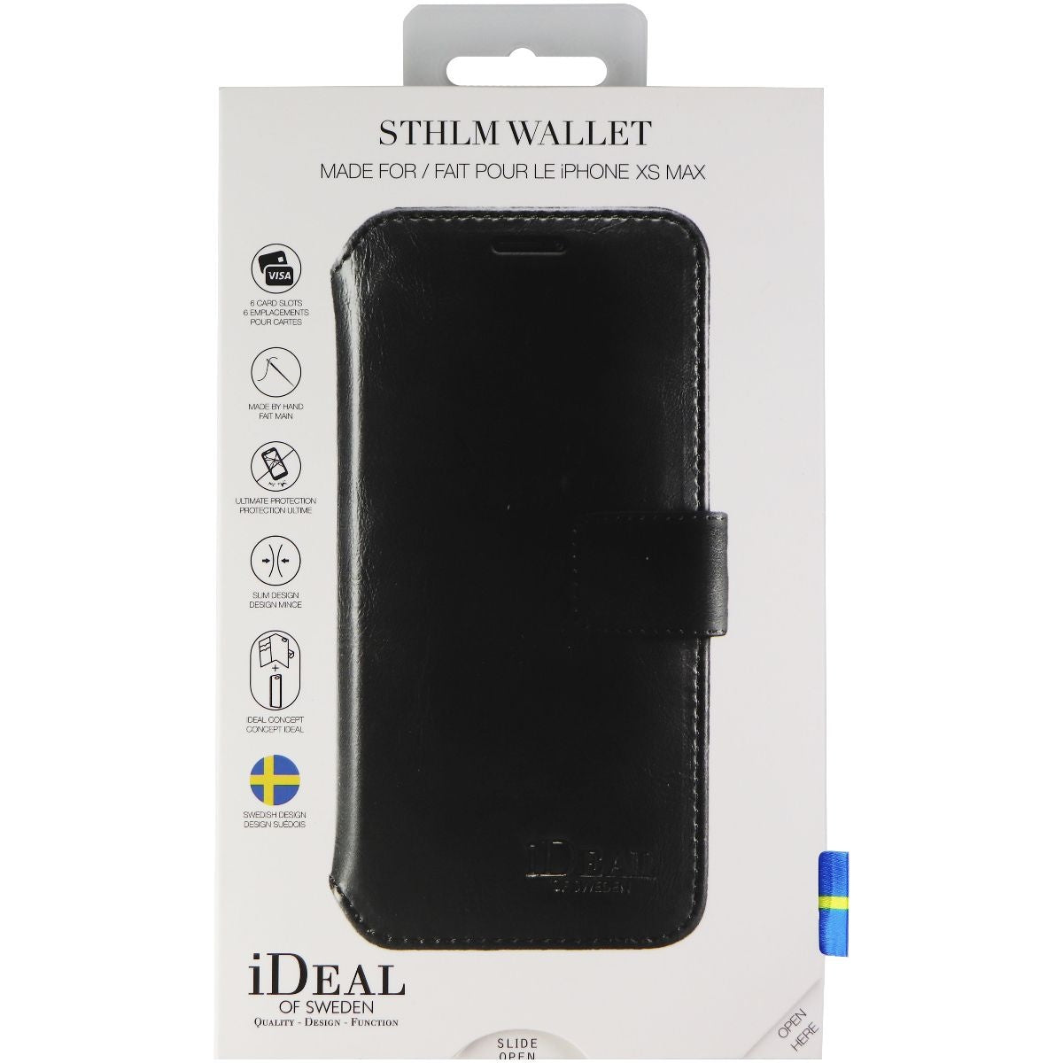 iDeal of Sweden STHLM Wallet Case for Apple iPhone Xs Max - Black Cell Phone - Cases, Covers & Skins iDeal of Sweden    - Simple Cell Bulk Wholesale Pricing - USA Seller