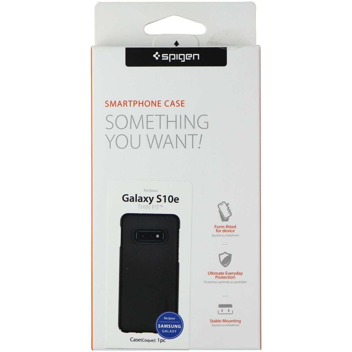 Spigen Thin Fit Case for Samsung Galaxy S10e - Black Cell Phone - Cases, Covers & Skins Spigen    - Simple Cell Bulk Wholesale Pricing - USA Seller