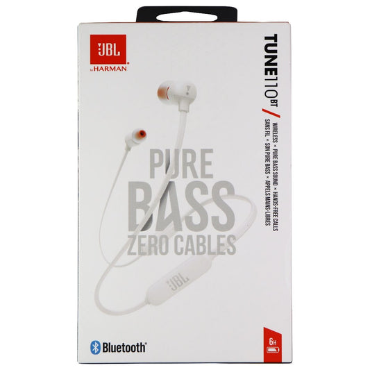 JBL TUNE 110BT - In-Ear Wireless Bluetooth Headphones - White (JBLT110WHTAM) Portable Audio - Headphones JBL    - Simple Cell Bulk Wholesale Pricing - USA Seller