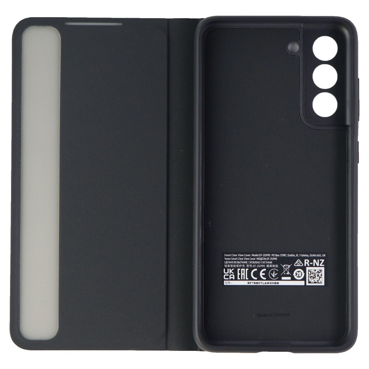 Samsung S-View Flip Cover Case for Galaxy S21 FE (5G) - Black/Clear Cell Phone - Cases, Covers & Skins Samsung    - Simple Cell Bulk Wholesale Pricing - USA Seller