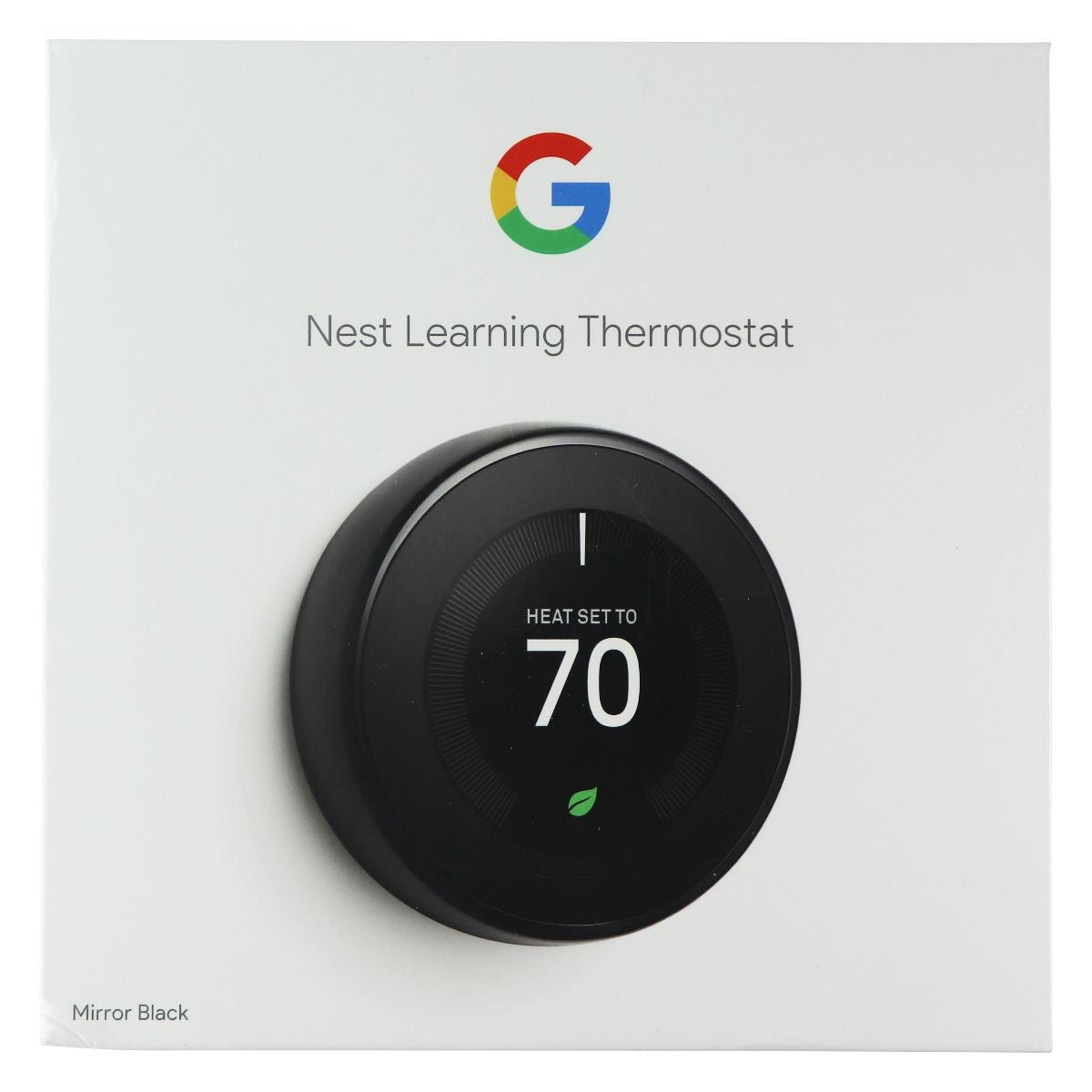 Google Nest Learning Thermostat - 3rd Gen - Works with Alexa - Mirror Black Heating, Cooling & Air - Programmable Thermostats Google    - Simple Cell Bulk Wholesale Pricing - USA Seller