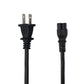 (5-Foot) US Power Supply Cord - Black (E321035 / SP-020P / Square/Round) Multipurpose Batteries & Power - Multipurpose AC to DC Adapters Unbranded    - Simple Cell Bulk Wholesale Pricing - USA Seller