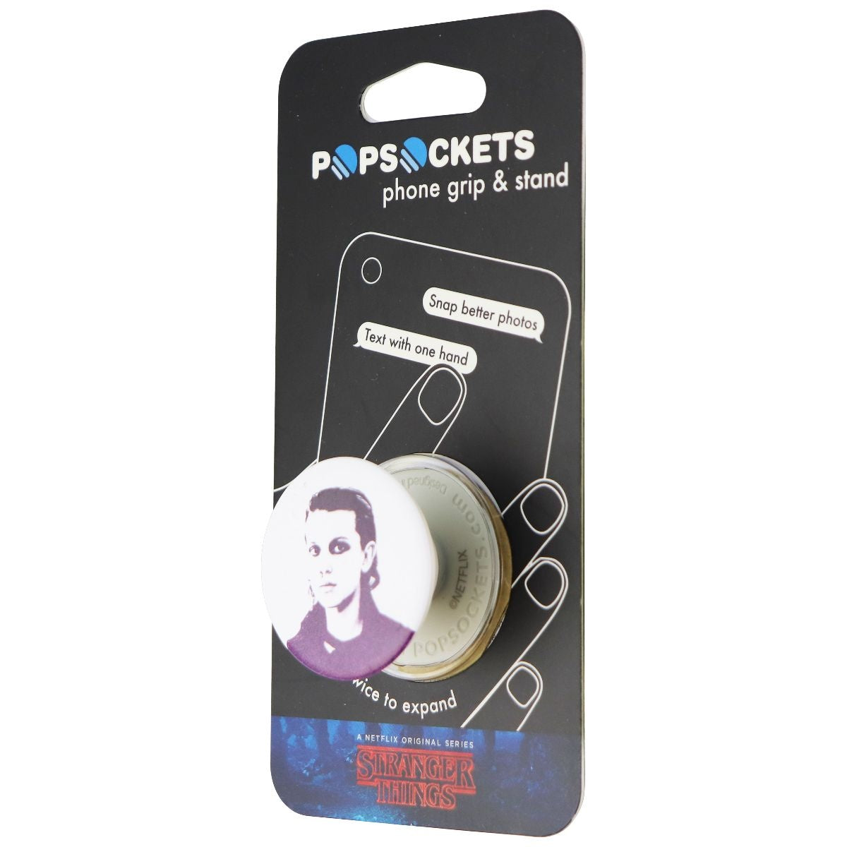 PopSockets: Collapsible Grip & Stand - Stranger Things Eleven Face Blue Cell Phone - Mounts & Holders PopSockets    - Simple Cell Bulk Wholesale Pricing - USA Seller