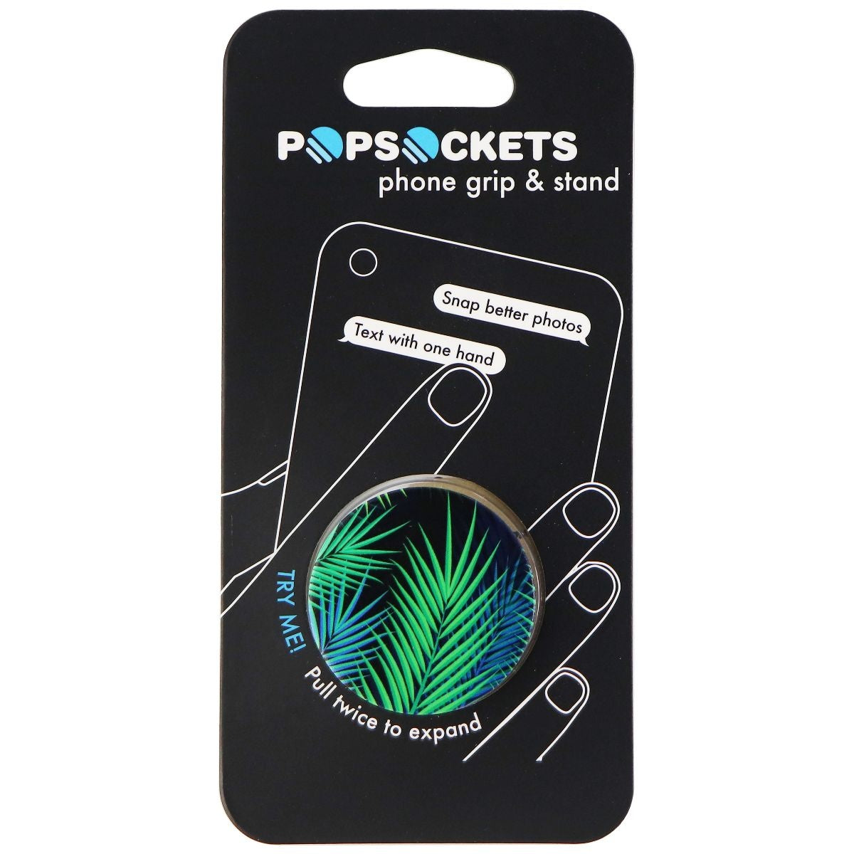 PopSockets Collapsible Grip & Stand for Phones and Tablets - Midnight Palms Cell Phone - Mounts & Holders PopSockets    - Simple Cell Bulk Wholesale Pricing - USA Seller