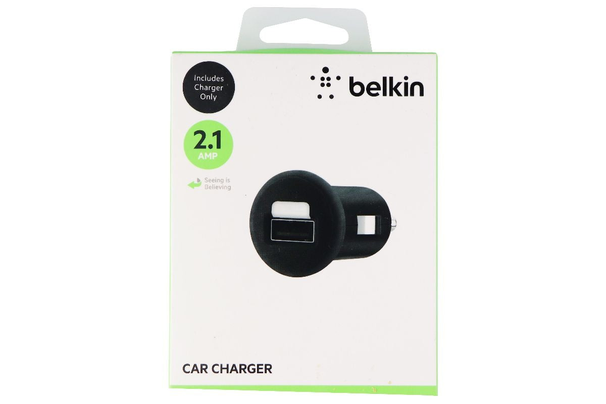 Belkin Universal Single USB (2.1A) Car Charger / Adapter - Black Cell Phone - Chargers & Cradles Belkin    - Simple Cell Bulk Wholesale Pricing - USA Seller
