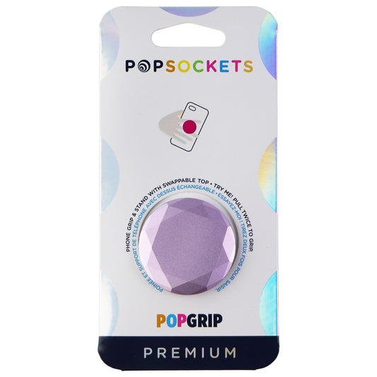 PopSockets PopGrip Stand and Grip with Swappable Top - Metallic Diamond Lilac Cell Phone - Mounts & Holders PopSockets    - Simple Cell Bulk Wholesale Pricing - USA Seller