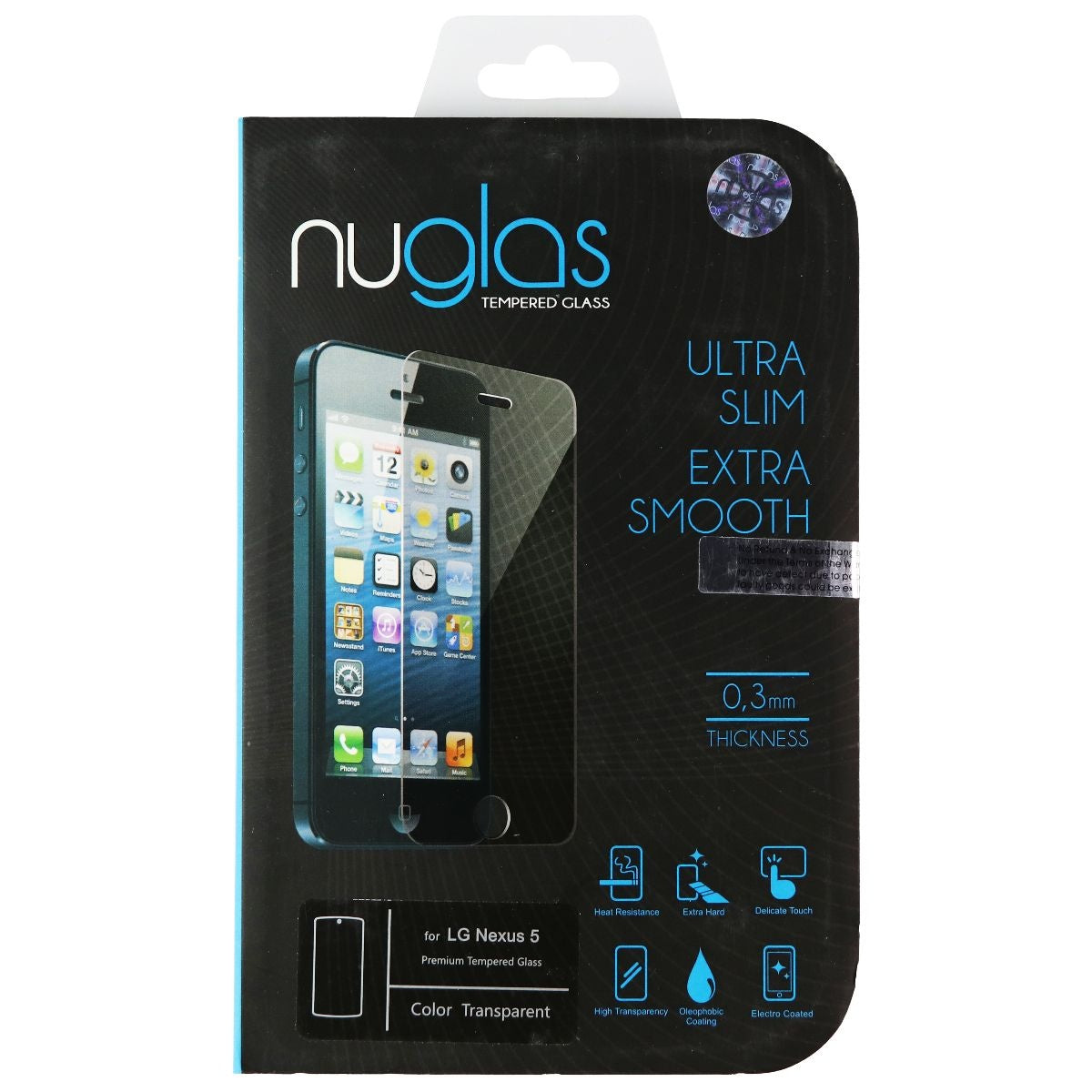 NuGlas Tempered Glass Screen Protector for LG Nexus 5 Cell Phone - Screen Protectors Nuglas    - Simple Cell Bulk Wholesale Pricing - USA Seller