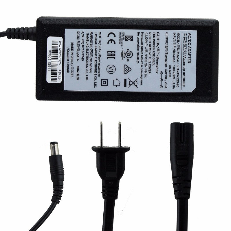 Samsung AC/DC Adapter 12V - 2.0A Power Supply - Black SHA24W12S-S5) Multipurpose Batteries & Power - Multipurpose AC to DC Adapters Samsung    - Simple Cell Bulk Wholesale Pricing - USA Seller