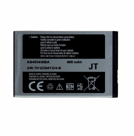 Replacement 800 mAh Battery (AB403450BA) for Samsung SGH-T401G / SGH-T459 Cell Phone - Batteries Samsung    - Simple Cell Bulk Wholesale Pricing - USA Seller