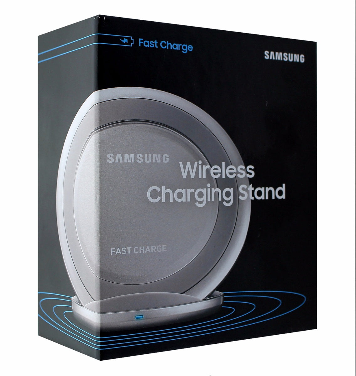 Samsung Fast Charge QI Wireless Charging Stand Adaptive Fast Charging - Silver Cell Phone - Chargers & Cradles Samsung    - Simple Cell Bulk Wholesale Pricing - USA Seller