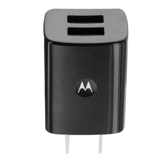 Motorola Travel Adapter w/ Dual USB (SPN5791A SPN5797A) for USB Devices - Black Cell Phone - Cables & Adapters Motorola    - Simple Cell Bulk Wholesale Pricing - USA Seller