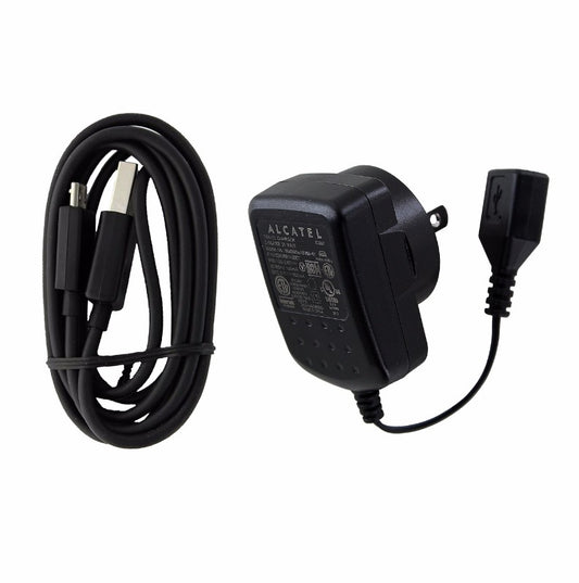 Alcatel (WUS550mA5V00-01) Travel Charger & Cable for Micro USB Devices- Black Cell Phone - Cables & Adapters Alcatel    - Simple Cell Bulk Wholesale Pricing - USA Seller