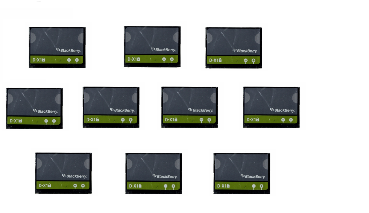 KIT 10x Blackberry D-X1 1380 mAh Replacement Battery for Blackberry 9650 Cell Phone - Batteries Blackberry    - Simple Cell Bulk Wholesale Pricing - USA Seller