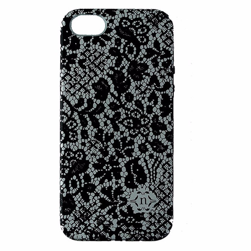 Nanette Lepore Dual Layer Case for iPhone 5/5S/SE - Black and Gray - Lace Design Cell Phone - Cases, Covers & Skins Nanette Lepore    - Simple Cell Bulk Wholesale Pricing - USA Seller