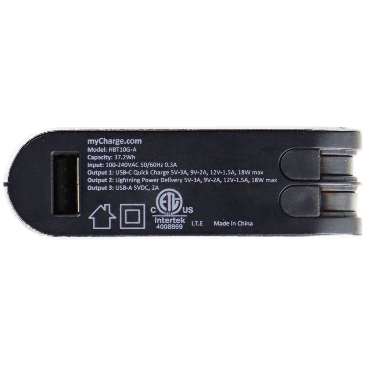 myCharge - HUB Turbo 10,050 mAh Portable Charger for Most Mobile Devices - Gray Cell Phone - Chargers & Cradles myCharge    - Simple Cell Bulk Wholesale Pricing - USA Seller