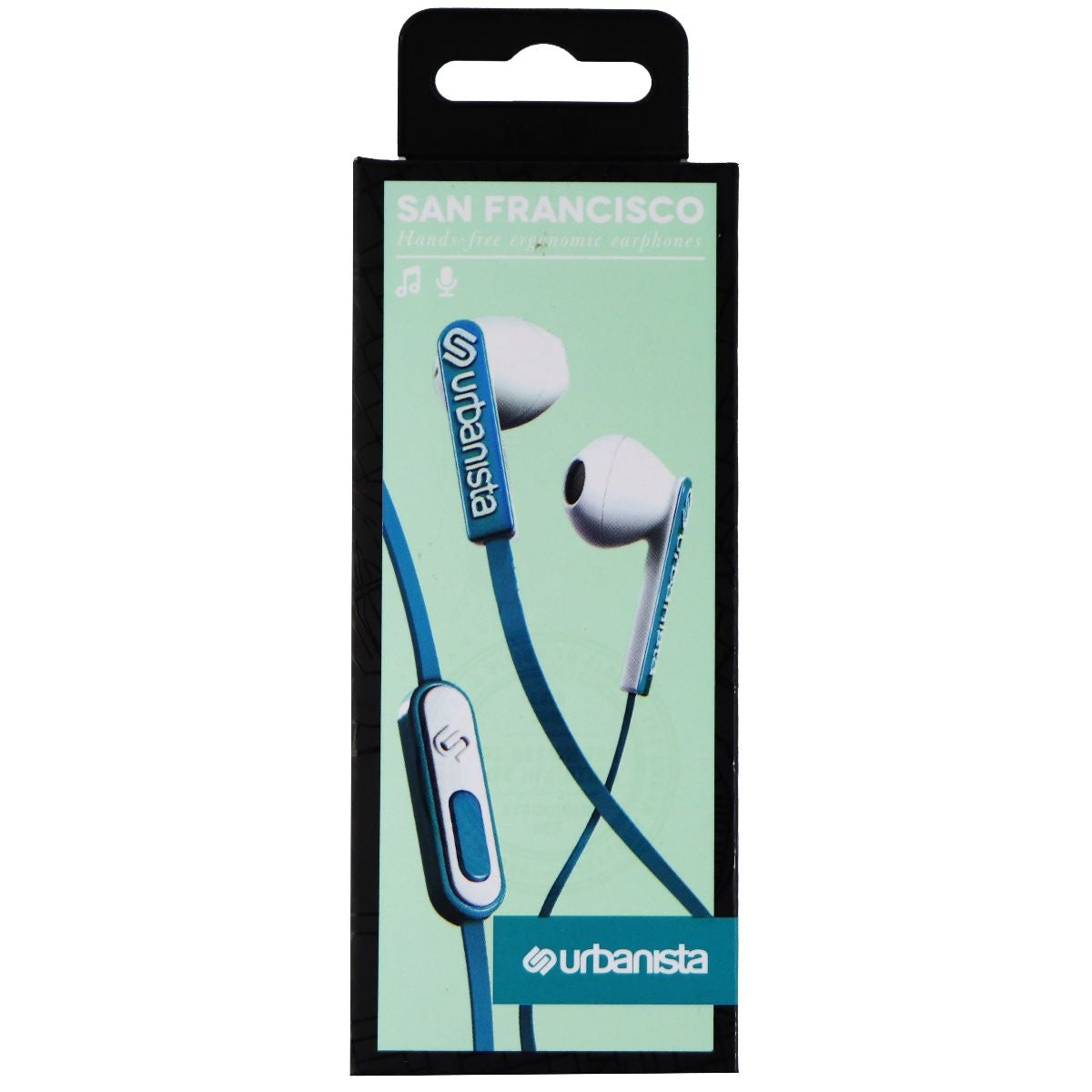 Urbanista San Francisco Earphones with Remote & Mic - Coral Island/Turquoise Portable Audio - Headphones Urbanista    - Simple Cell Bulk Wholesale Pricing - USA Seller