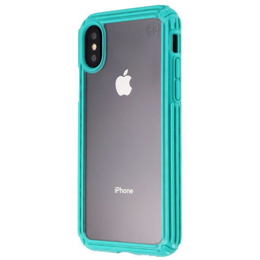 Speck Presidio V-GRIP Series Case for Apple iPhone XS / X - Clear/Caribbean Blue Cell Phone - Cases, Covers & Skins Speck    - Simple Cell Bulk Wholesale Pricing - USA Seller