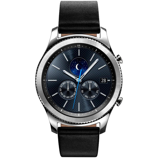 Samsung Gear S3 Classic 46mm Bluetooth Smartwatch SM-R770 - Silver/Black Leather Smart Watches Samsung    - Simple Cell Bulk Wholesale Pricing - USA Seller