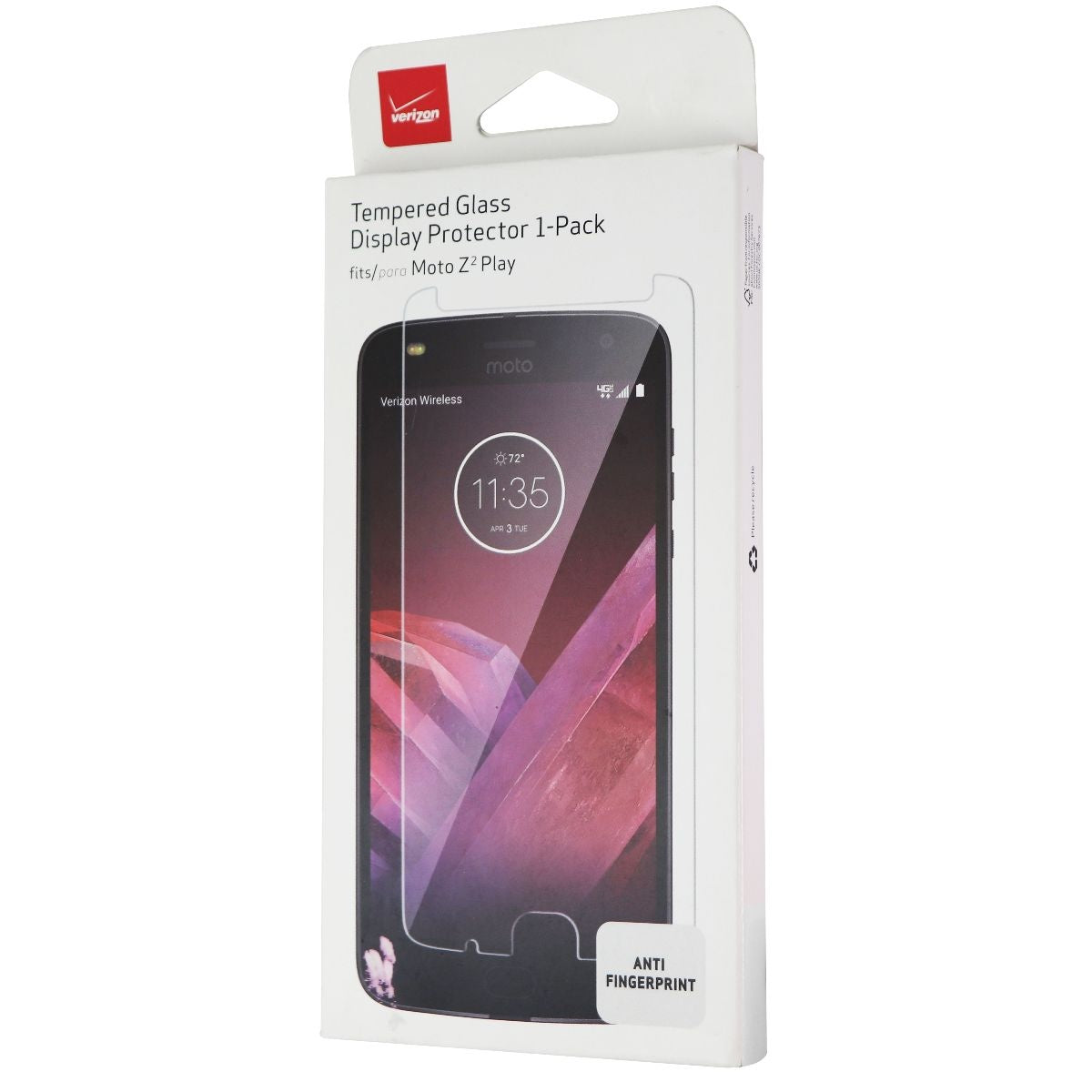Verizon Tempered Glass Display Protector 1-Pack for Motorola Z2 Play - Clear Cell Phone - Screen Protectors Verizon    - Simple Cell Bulk Wholesale Pricing - USA Seller