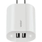 Verizon 24W (5V-4.8A) Dual USB Port Wall Charger Adapter (580245AMNM) - White Cell Phone - Chargers & Cradles Verizon    - Simple Cell Bulk Wholesale Pricing - USA Seller