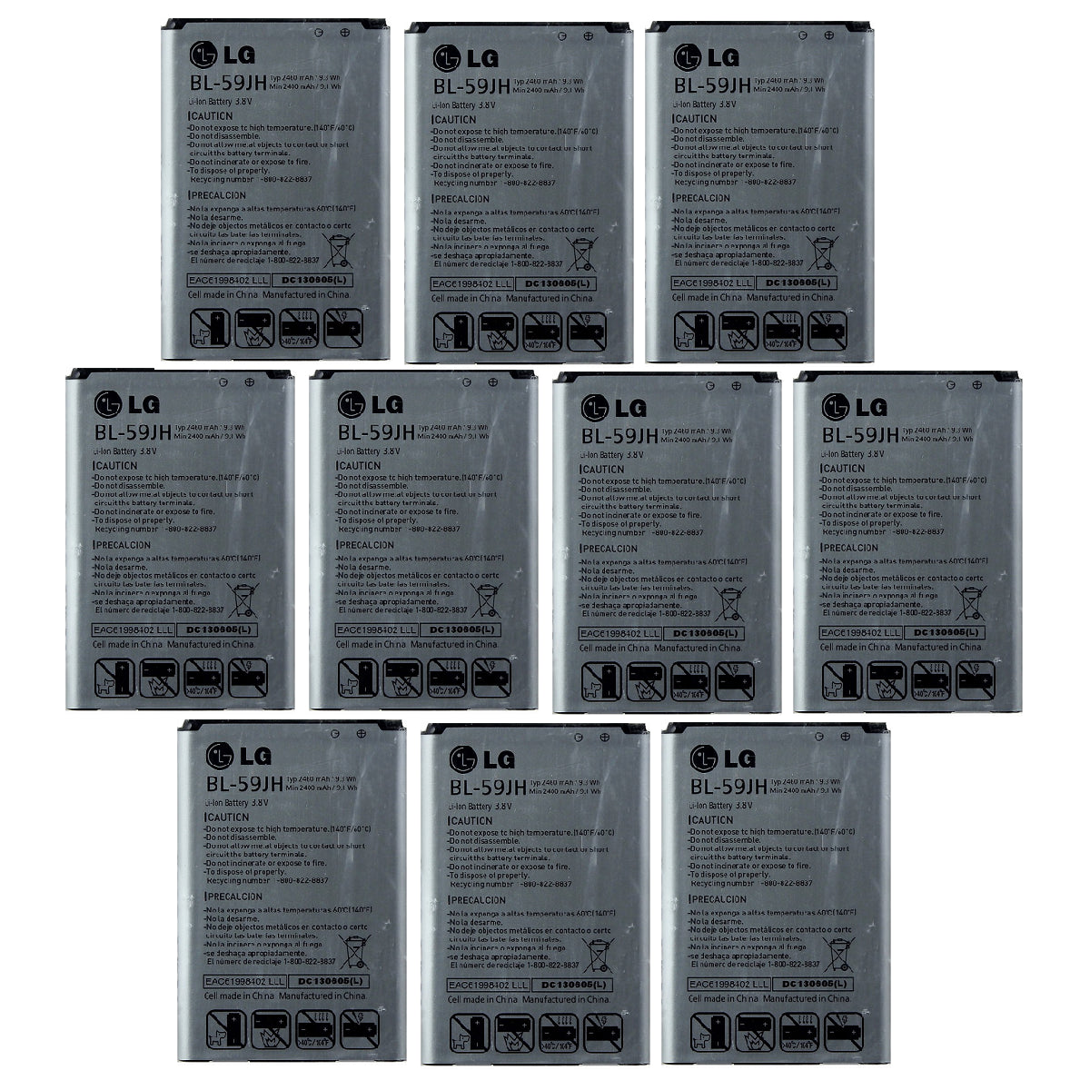 KIT 10x LG BL-59JH 2460mAh Replacement Battery for Optimus F3Q D520 Cell Phone - Batteries LG    - Simple Cell Bulk Wholesale Pricing - USA Seller