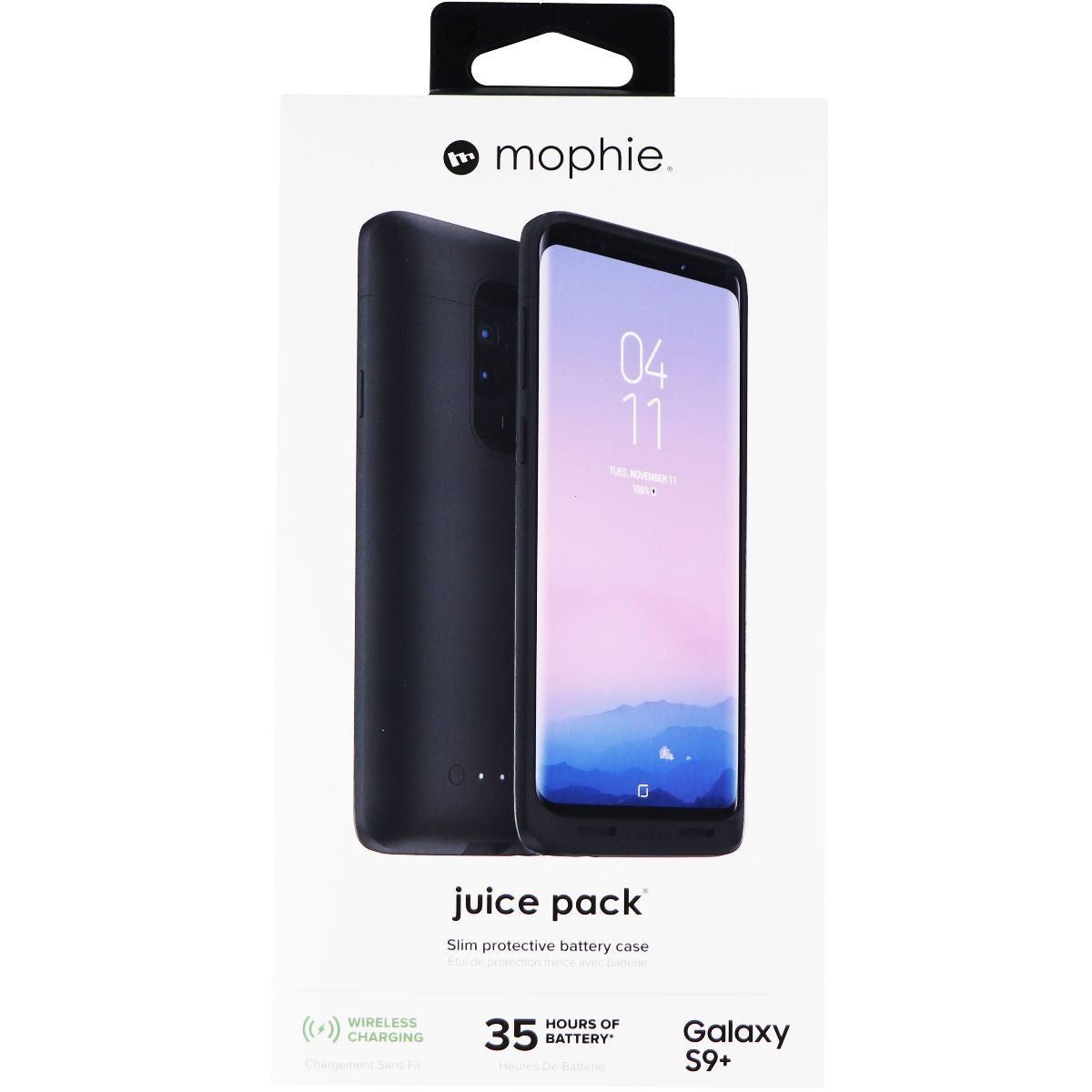 Mophie Wireless Charging Battery Hard Shell Case for Galaxy (S9+) - Black Cell Phone - Cases, Covers & Skins Mophie    - Simple Cell Bulk Wholesale Pricing - USA Seller