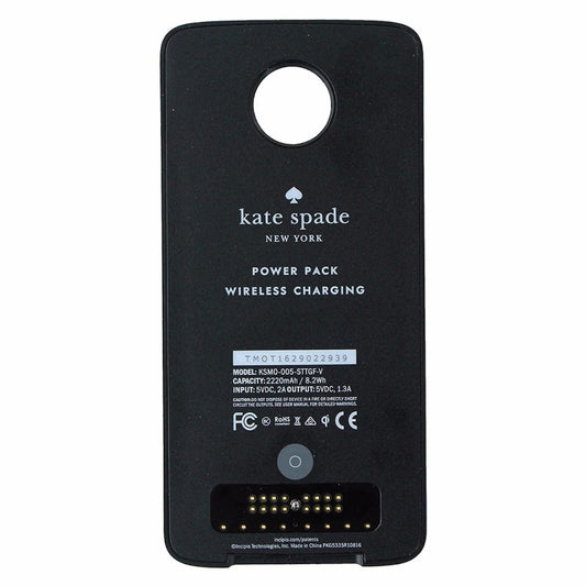 Kate Spade Charging Wireless Power Pack Case MotoMod For Moto Z- Black and White Cell Phone - Cases, Covers & Skins Kate Spade    - Simple Cell Bulk Wholesale Pricing - USA Seller