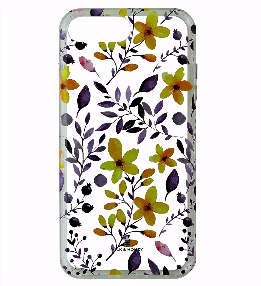 Milk and Honey Floral Case for Apple iPhone 7 Plus / 6s Plus - Clear / Flowers Cell Phone - Cases, Covers & Skins Milk & Honey    - Simple Cell Bulk Wholesale Pricing - USA Seller