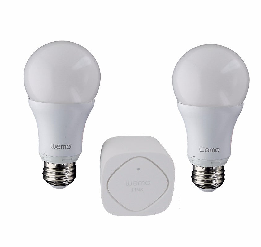 Belkin Wemo LED Lighting Starter Set - 2 Bulbs - White Lamps, Lighting & Ceiling Fans - Light Bulbs Belkin    - Simple Cell Bulk Wholesale Pricing - USA Seller