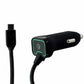 Qmadix Qualcomm Quick Charge (3.0) Coiled 7Ft USB-C Car Charger - Black Cell Phone - Chargers & Cradles Qmadix    - Simple Cell Bulk Wholesale Pricing - USA Seller