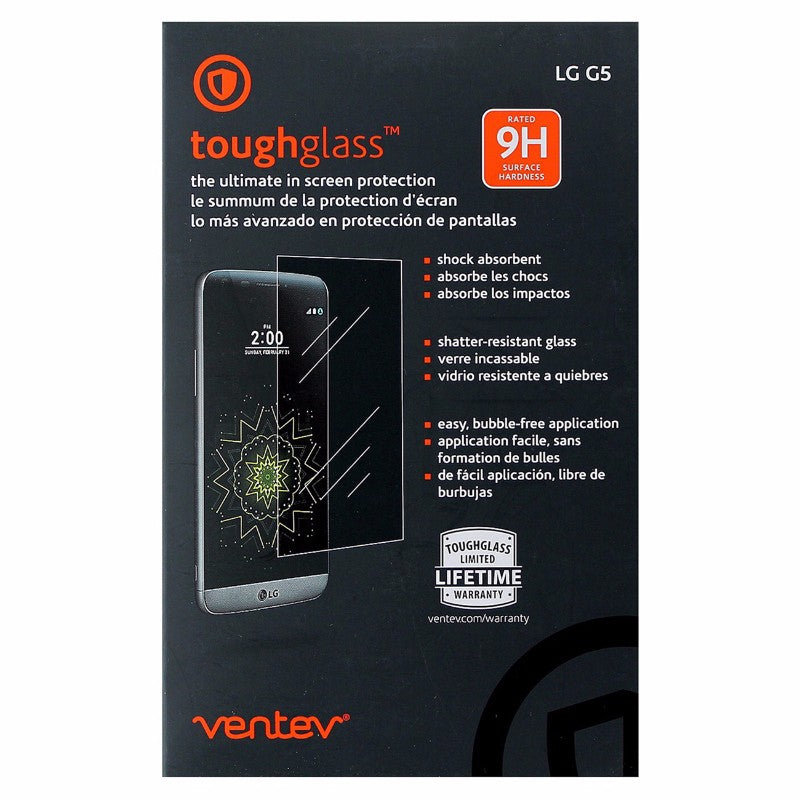 Ventev ToughGlass Series 9H Tempered Glass Screen Protector for LG G5 - Clear Cell Phone - Screen Protectors Ventev    - Simple Cell Bulk Wholesale Pricing - USA Seller