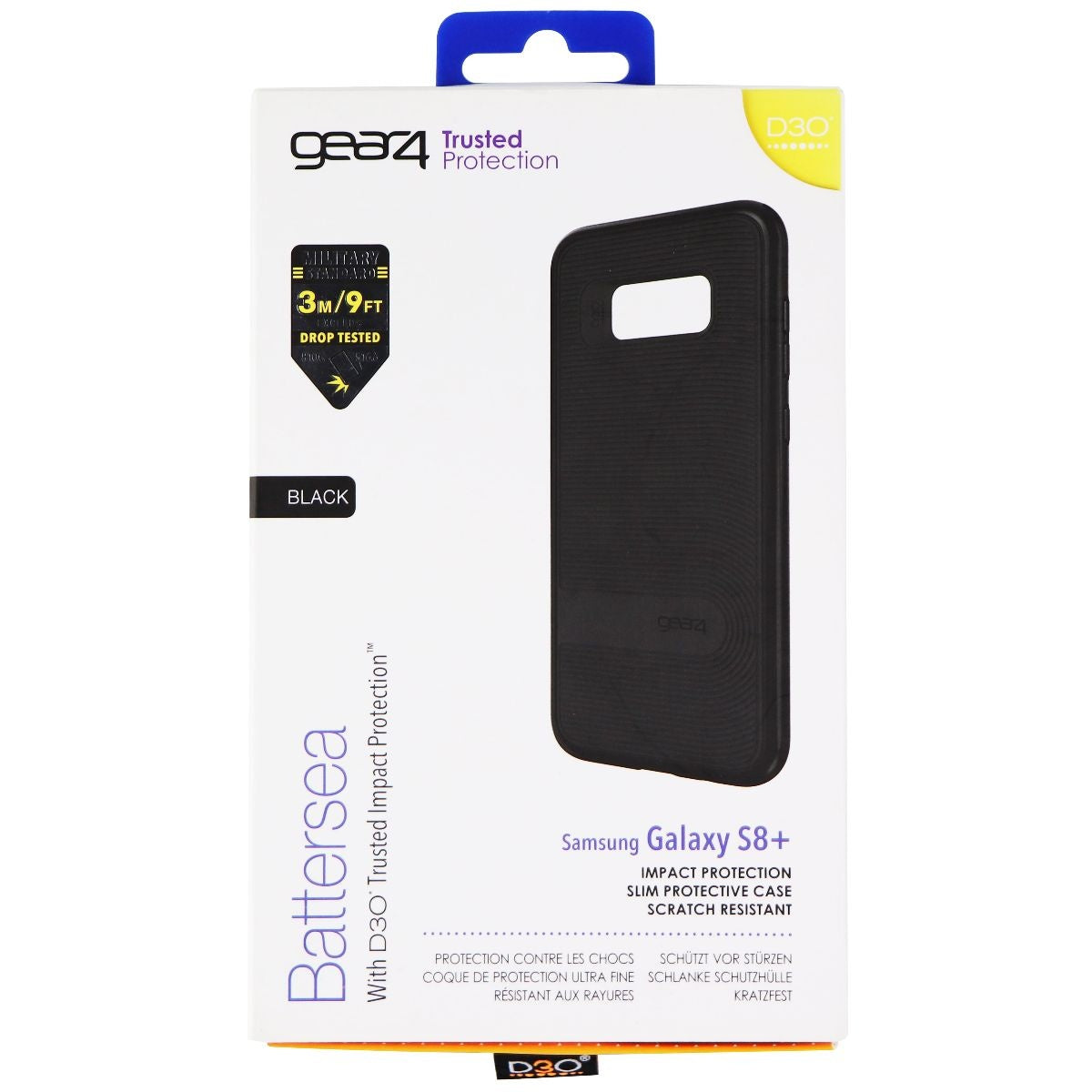 Gear4 Battersea Series Case for Samsung Galaxy (S8+) - Black Cell Phone - Cases, Covers & Skins Gear4    - Simple Cell Bulk Wholesale Pricing - USA Seller
