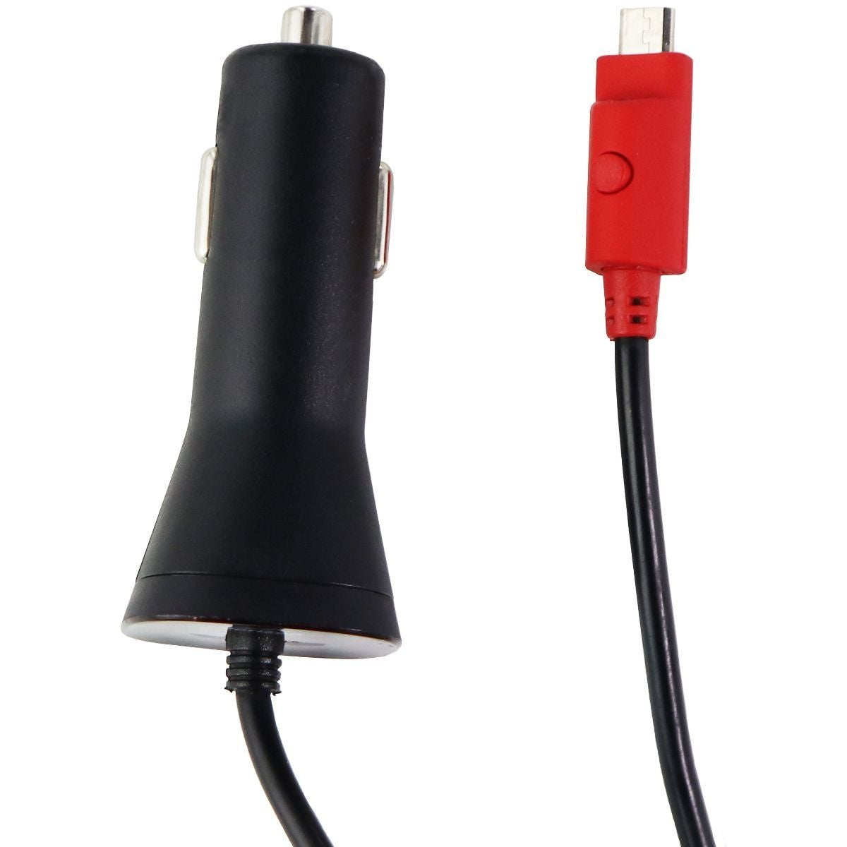 Verizon Coiled Cable Car Charger with Micro-USB & LED Connector - Black Cell Phone - Chargers & Cradles Verizon    - Simple Cell Bulk Wholesale Pricing - USA Seller