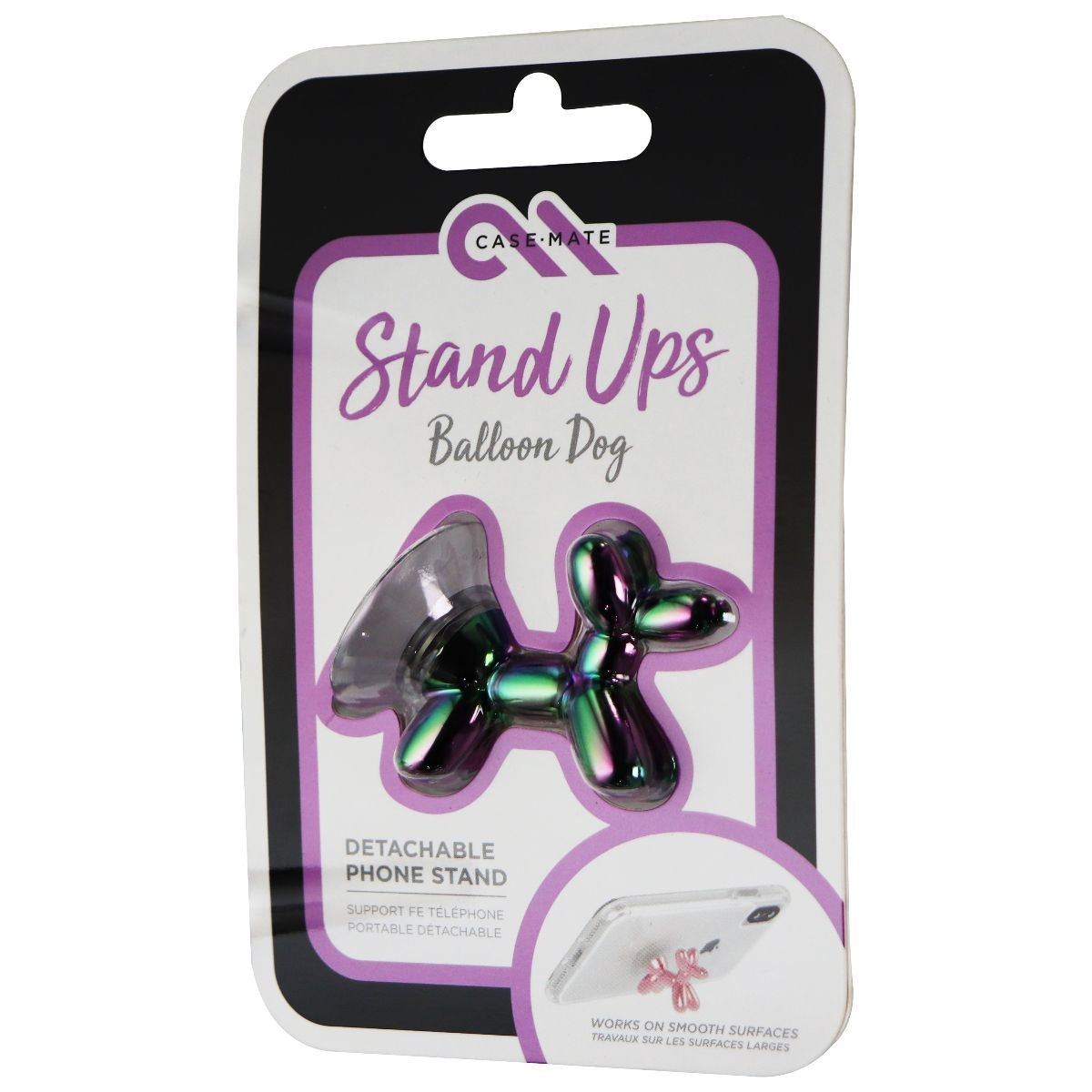 Case-Mate Stand Ups Phone Stand with Suction Cup - Iridescent Balloon Dog Cell Phone - Mounts & Holders Case-Mate    - Simple Cell Bulk Wholesale Pricing - USA Seller