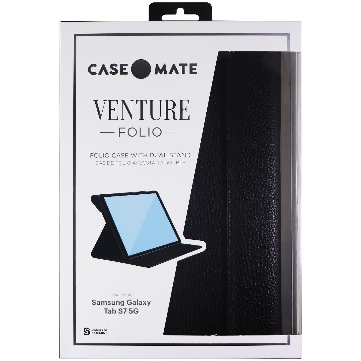 Case-Mate Venture Folio Case with Stand for Samsung Galaxy Tab S7 5G - Black iPad/Tablet Accessories - Cases, Covers, Keyboard Folios Case-Mate    - Simple Cell Bulk Wholesale Pricing - USA Seller