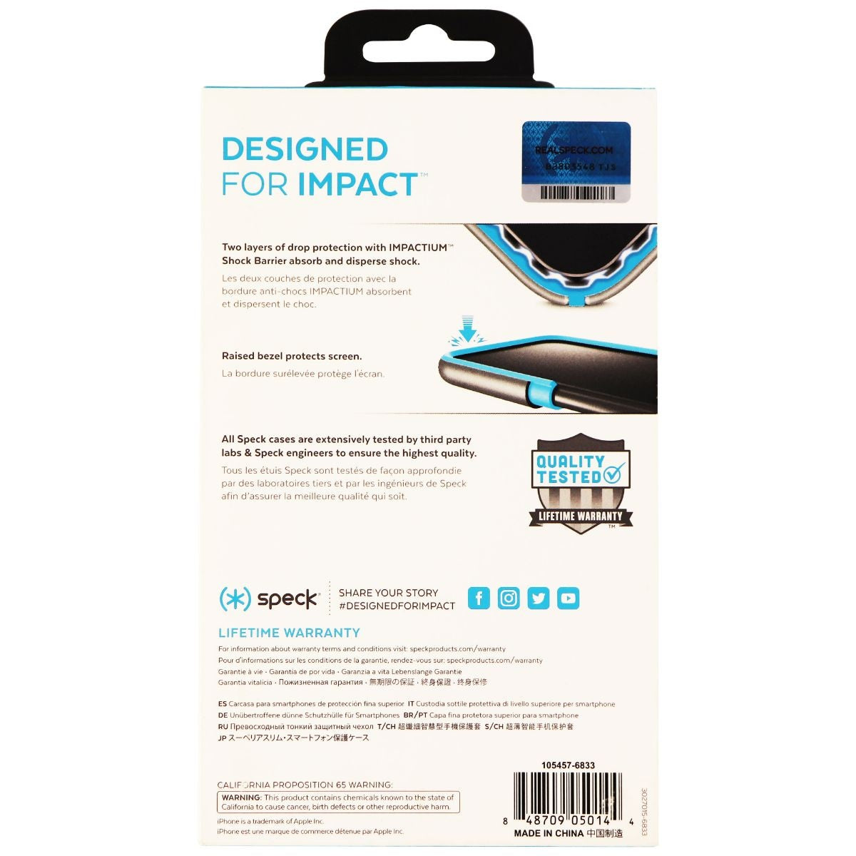 Speck Presidio Grip Glitter Series Case for Apple iPhone Xs/X - Black/Glitter Cell Phone - Cases, Covers & Skins Speck    - Simple Cell Bulk Wholesale Pricing - USA Seller